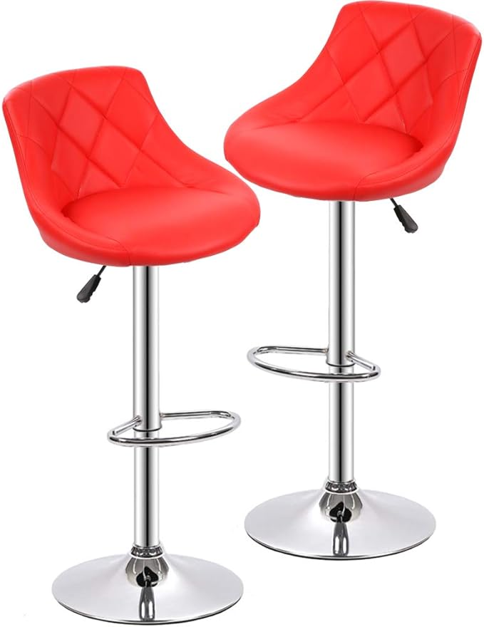 Counter Height Bar Stools Set of 2 Barstools Swivel Stool Height Adjustable Bar Chairs