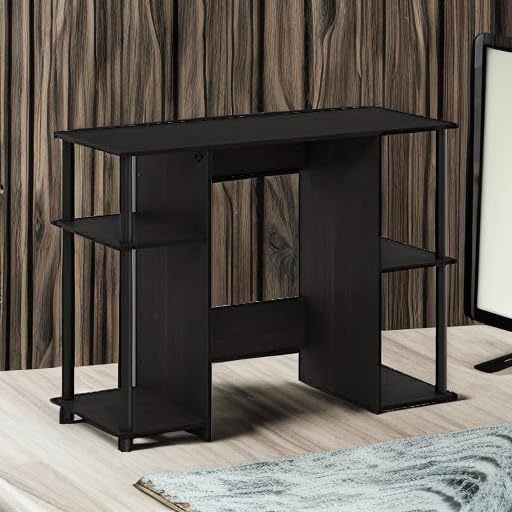 JAYA Computer Study Desk,Open Storage, Espresso