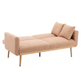 65.35" Accent Sofa, Convertible Futon Sofa Bed with Metal Feet