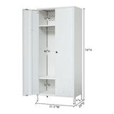 Metal Wardrobe, Storage Cabinet with Hanging Rod，Armoire with Magnetic Door