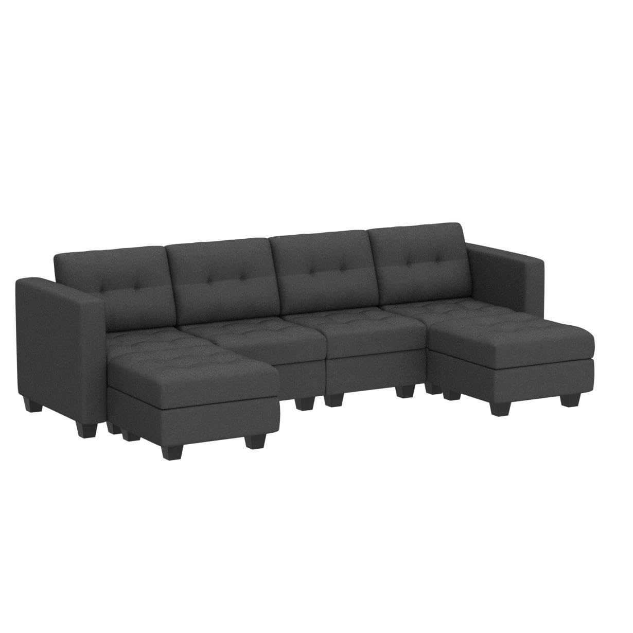 Reversible Storage Modular U-Shape Sectional Sofa Couch