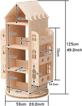 Rotating Bookshelf, 360 Display Floor Standing Bookcase Storage Rack Children's Bookshelf,