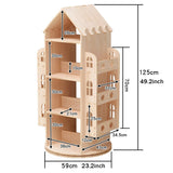 Rotating Bookshelf, 360 Display Floor Standing Bookcase Storage Rack Children's Bookshelf,