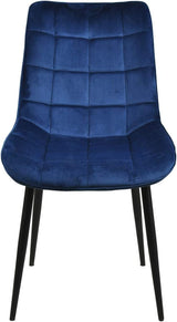Navy Blue Dining Chairs Set of 4 Velvet Side Chairs for Dining Room with Metal Legs- No
