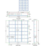 " Tall 18-Shelf Triple Wide Wood Bookcase in Dry Oak
