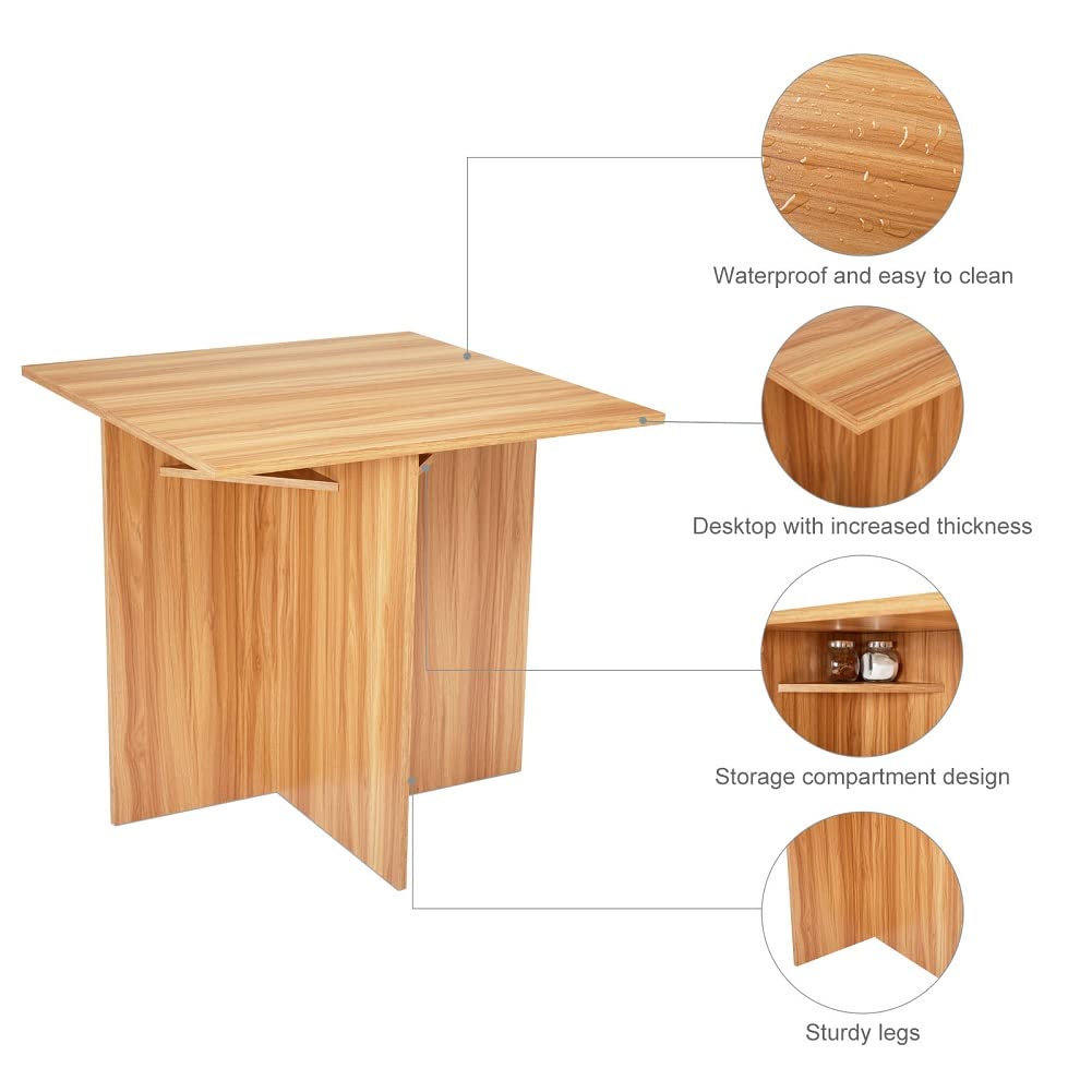 5-Piece Dining Table Set with 4 Stools - Space-Saving Kitchen Table