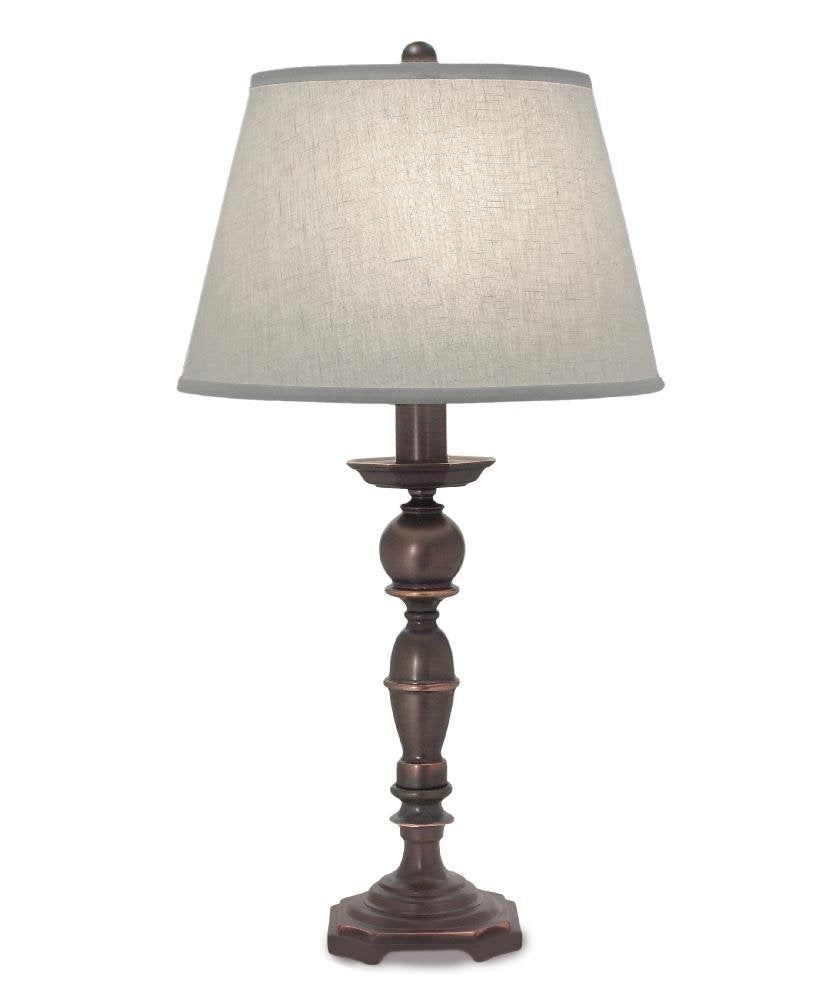 30"H Oxidized Bronze Signature by Stiffel Table Lamp, 3-Way