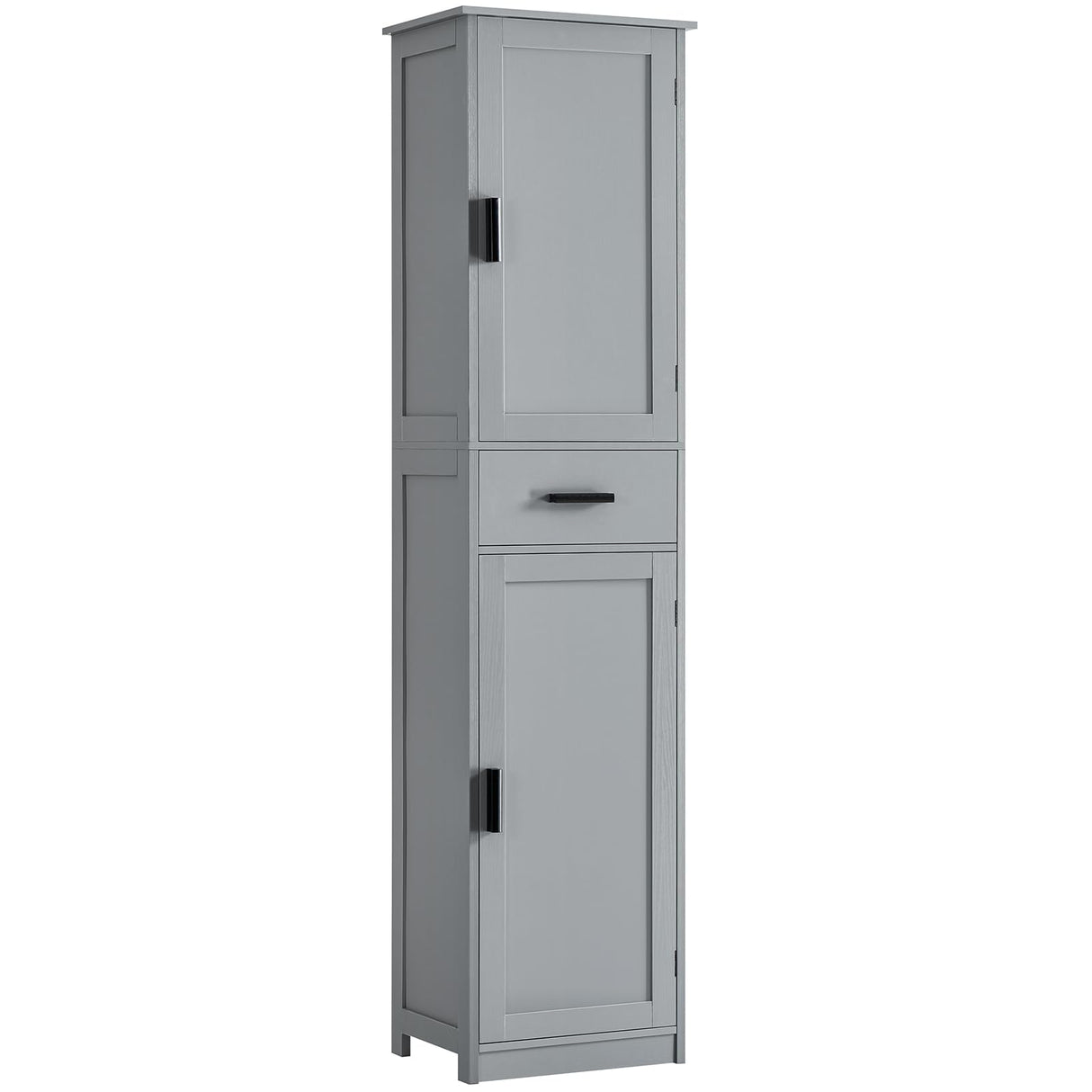 67“ Tall Bathroom Cabinet, Storage Cabinet with 4 Shelves & 2 Doors