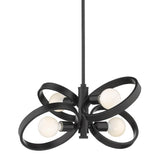 8330-4SF BLK Sloane Semi-Flush, Matte Black with Four Rings