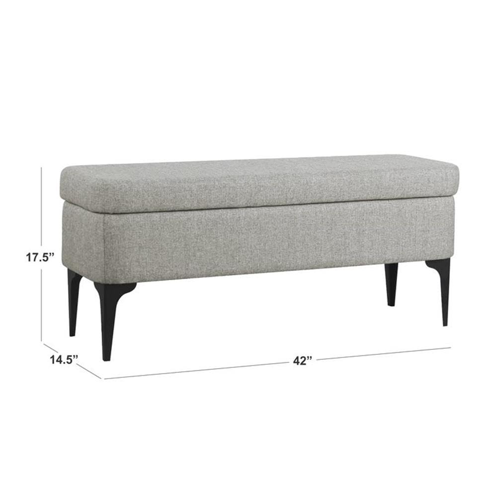 Upholstered Metal Leg Home Décor Living Room & Entryway Storage-Benches