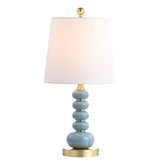 Lighting Collection Trace Light Blue Marble Finish/ Brass Gold 20-inch