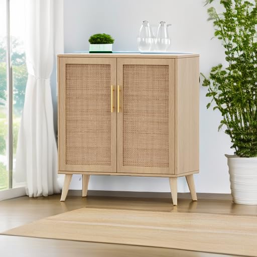 Cabinet with 2 Doors, Bathroom Floor Cabinet, Modern Sideboard Buffet Cabinet, Accent
