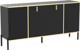 Modern Credenza Sideboard Buffet with Drawer & Pop-Up Doors, Buffet Sideboard