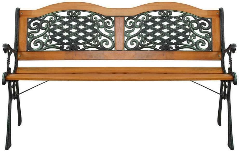 Steel Bench Outdoor Indoor Garden Park
