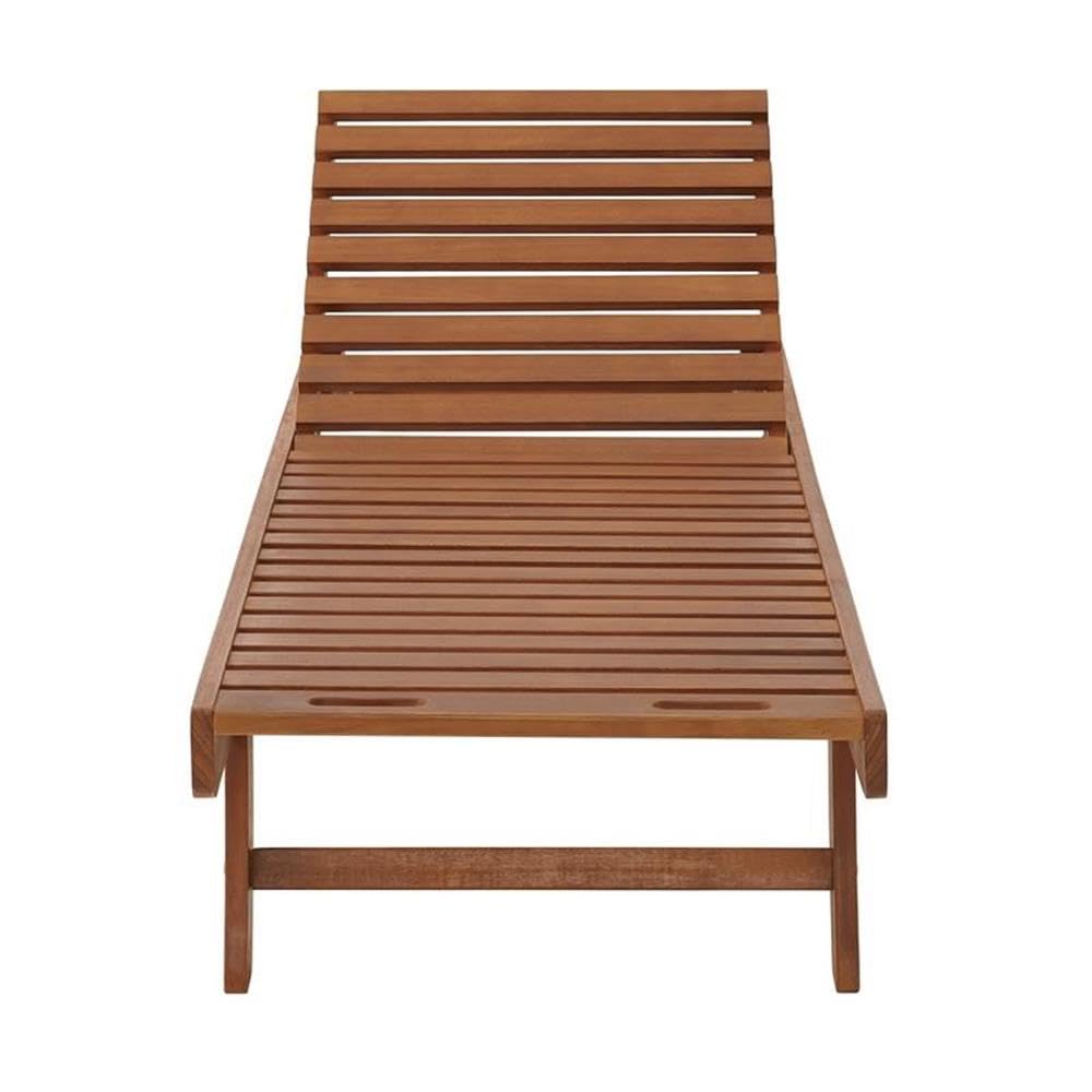 Caspian 2-Pack Adjustable Eucalyptus Wood Outdoor Lounge Chairs