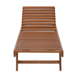 Caspian 2-Pack Adjustable Eucalyptus Wood Outdoor Lounge Chairs