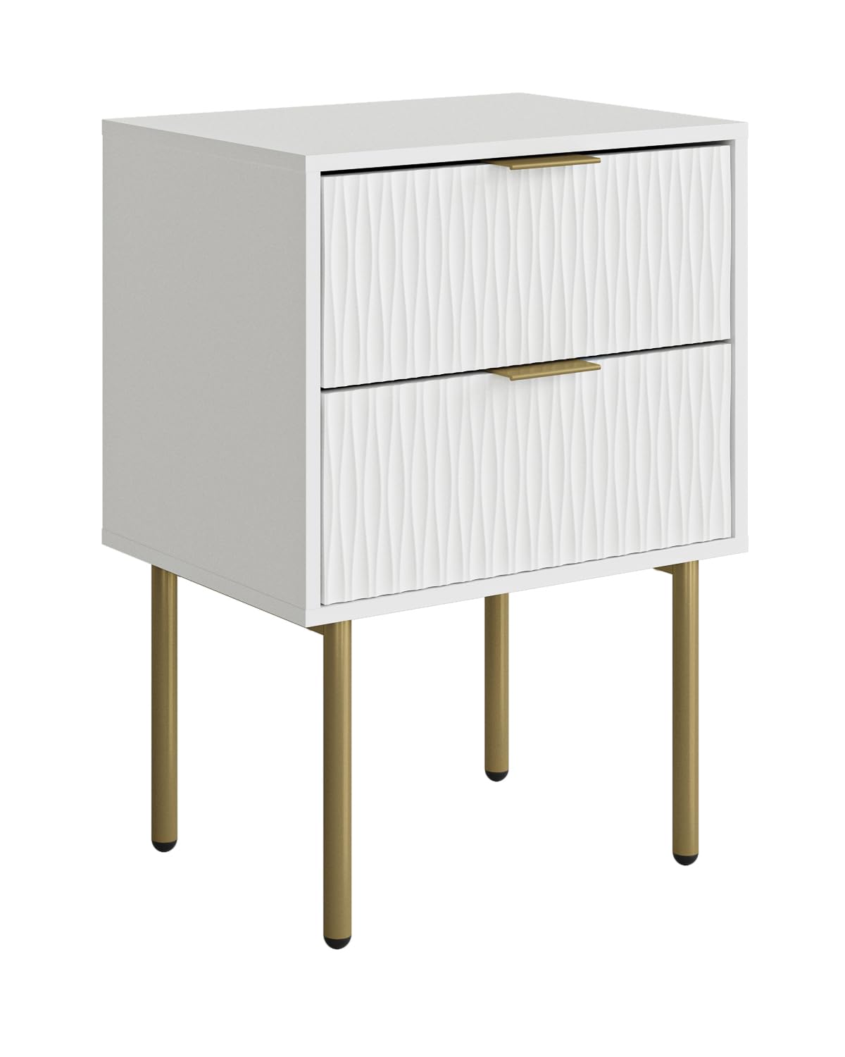 Night Stand, Modern Bedside Table with 2 Storage Drawer, Small Side Table