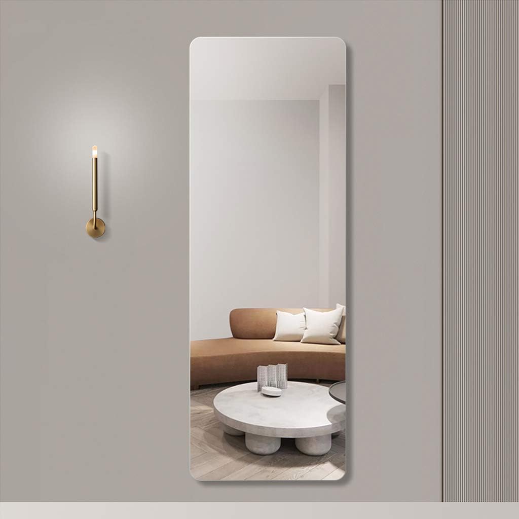 Frameless Dressing Mirror, Wall-Mounted Full-Length Mirror for Living Room