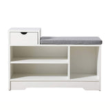 Shoe Storage Benches with Cushion Seating White Shoe Rack Bench Entryway Shoe