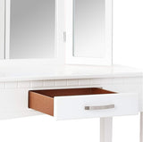 Furnishing Vanity Set with Stool and Mirror