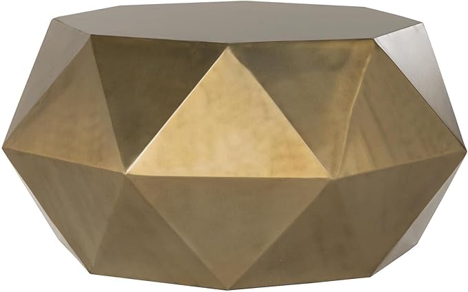 Home Collection Astrid Geometric Copper Faceted Coffee Table