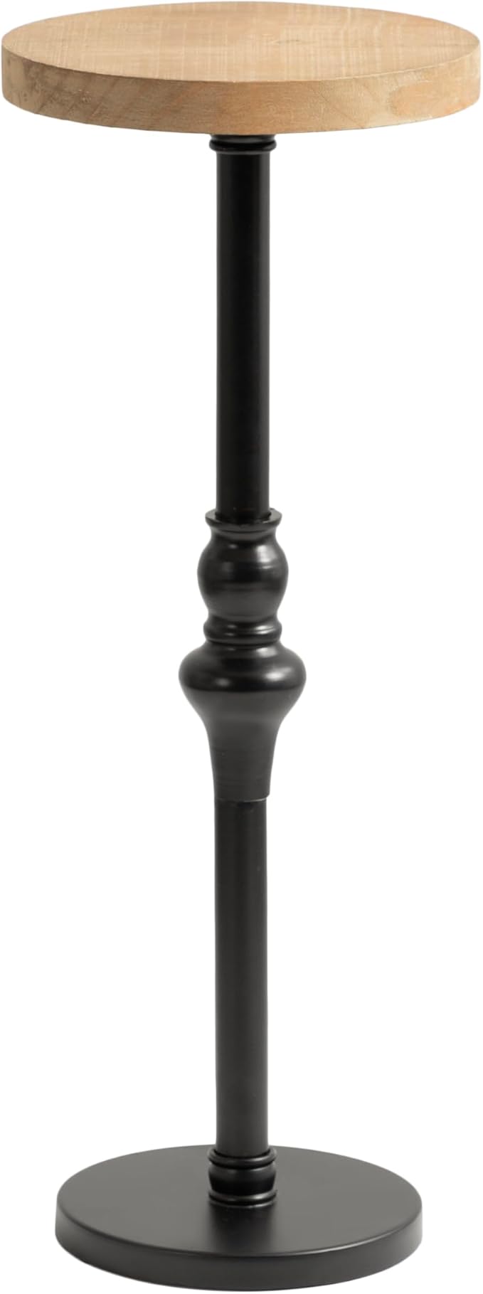 Stratton Round Pedestal Drink Table, 13 x 13 x 26, Bronze, Decorative Mini Table