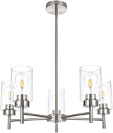 Light Farmhouse Chandelier for Dining Room Kitchen Island, Modern