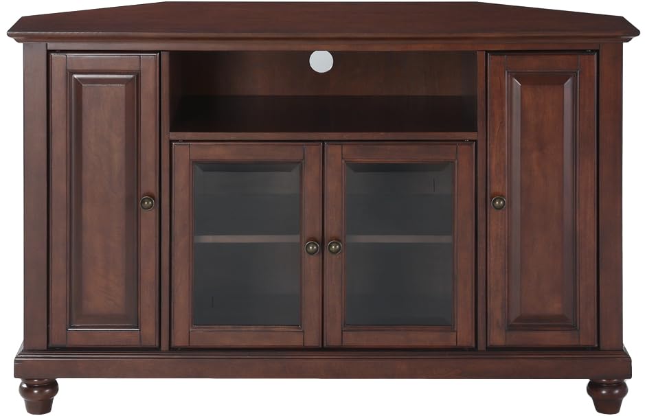 Cambridge Corner TV Stand for 50+ inch TVs, Entertainment Center with Storage Shelves,