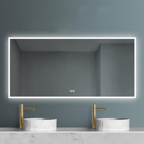 Bathroom Mirror with Lights, LED Lighted Bathroom Vanity Mirror, Led Mirror for Bathroom,