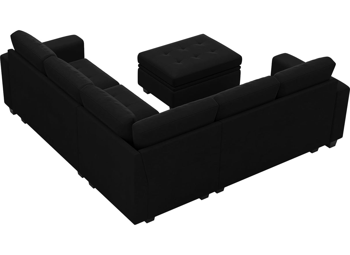 Sectional Sofa Convertible L Shaped Couch with Storage Ottoman Sectional Couch