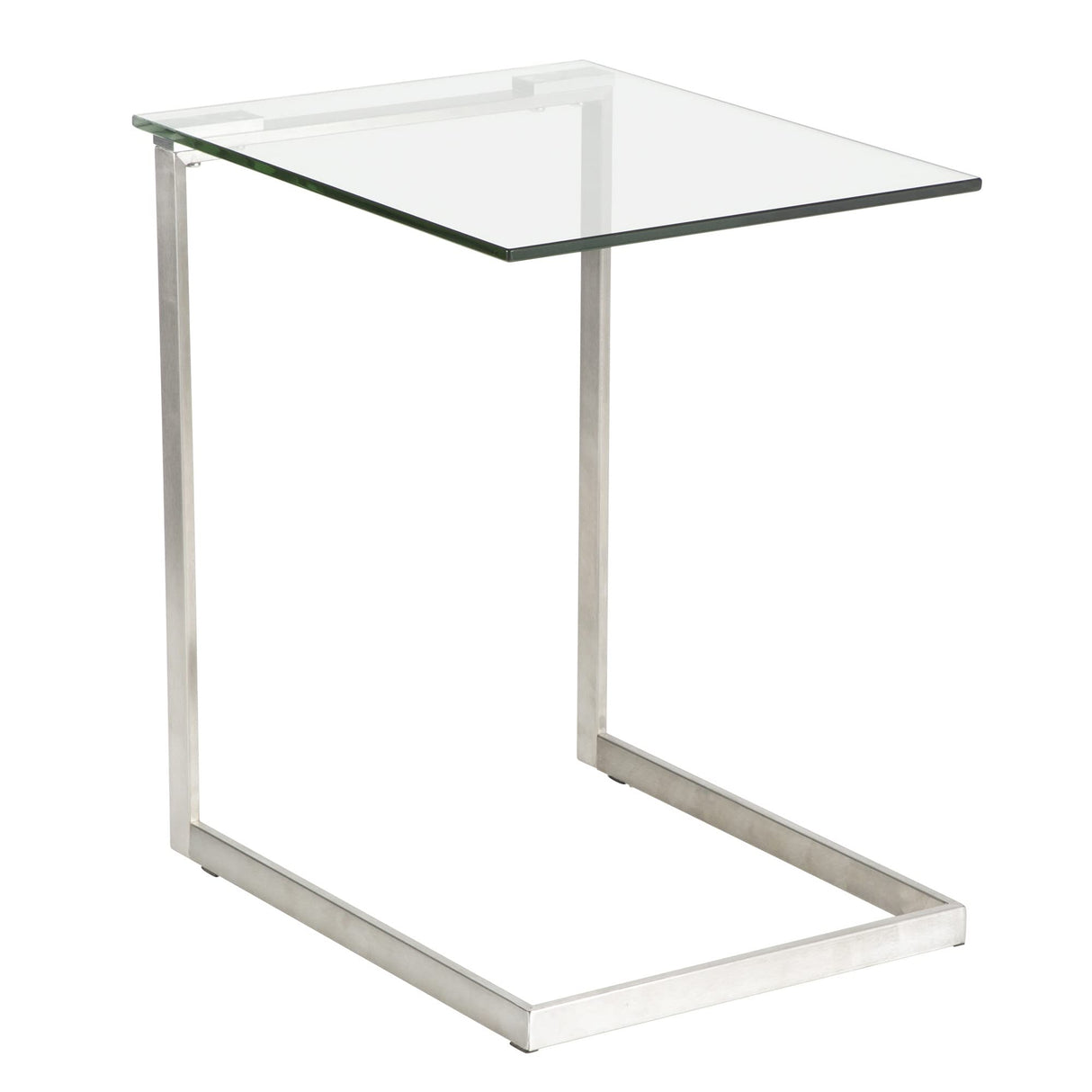 Zenn Glass End Table, Accent Table, Glass End Table, Small Side Table for Small Spaces