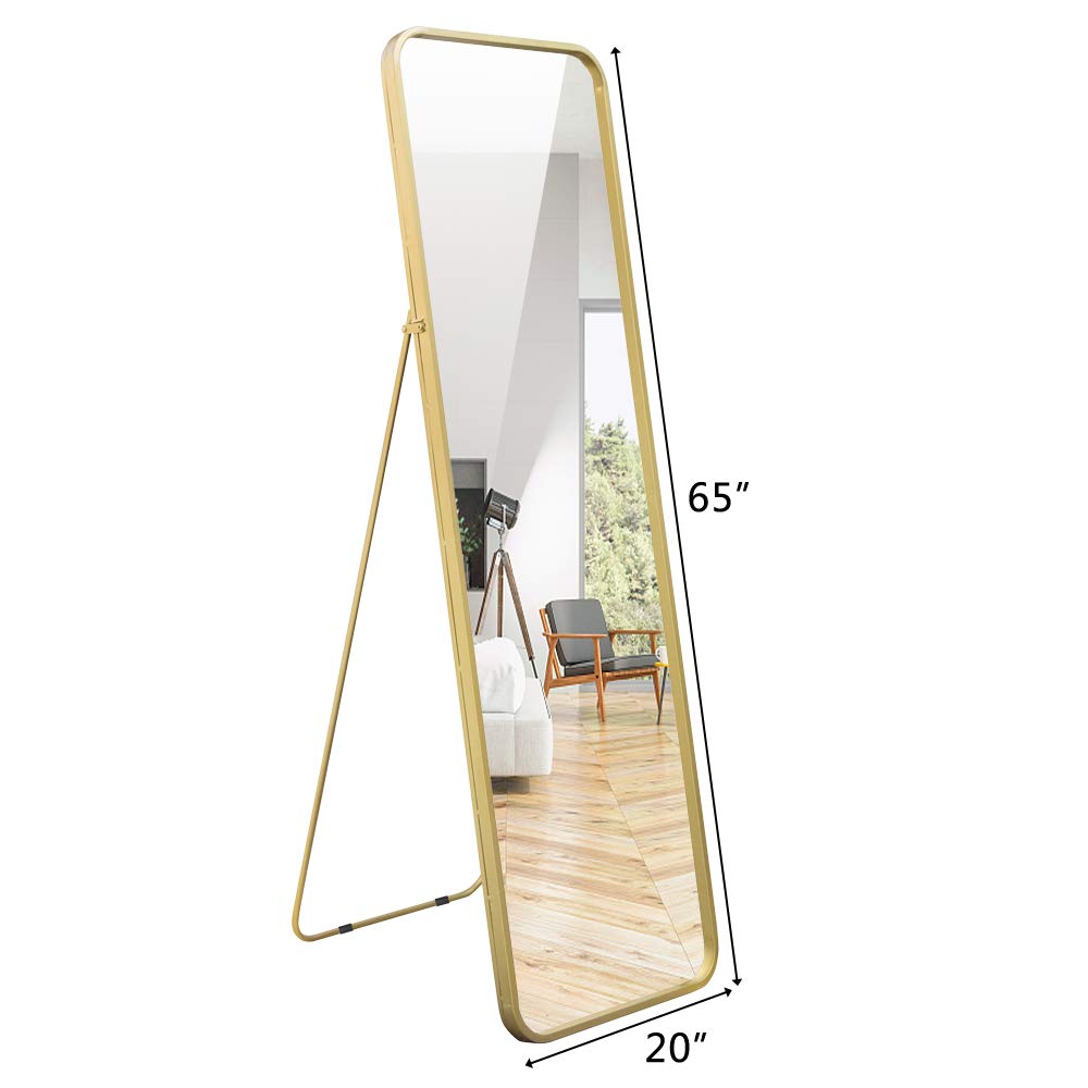 Full Body Mirror Full Length Mirror Standing,65"×20" Wide Floor Body Mirror