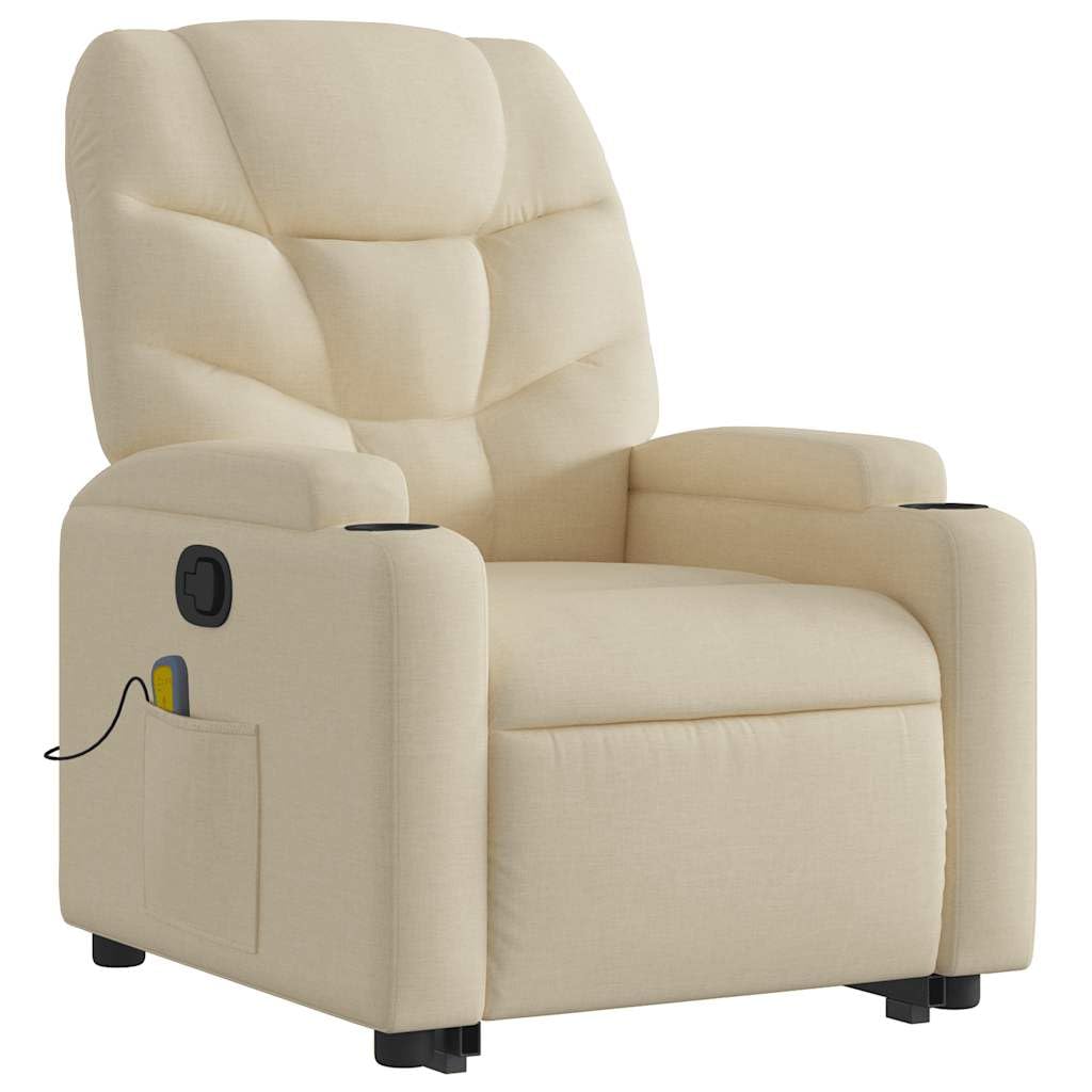 Fabric Power Lift Recliner Chair with 6-Point Vibration Massage - Stand up Assistance Wingback Armchair for Living Room