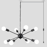 Sputnik Chandeliers 8 Light Brushed Nickel Modern Sputnik Light Fixture Industrial Sputnik