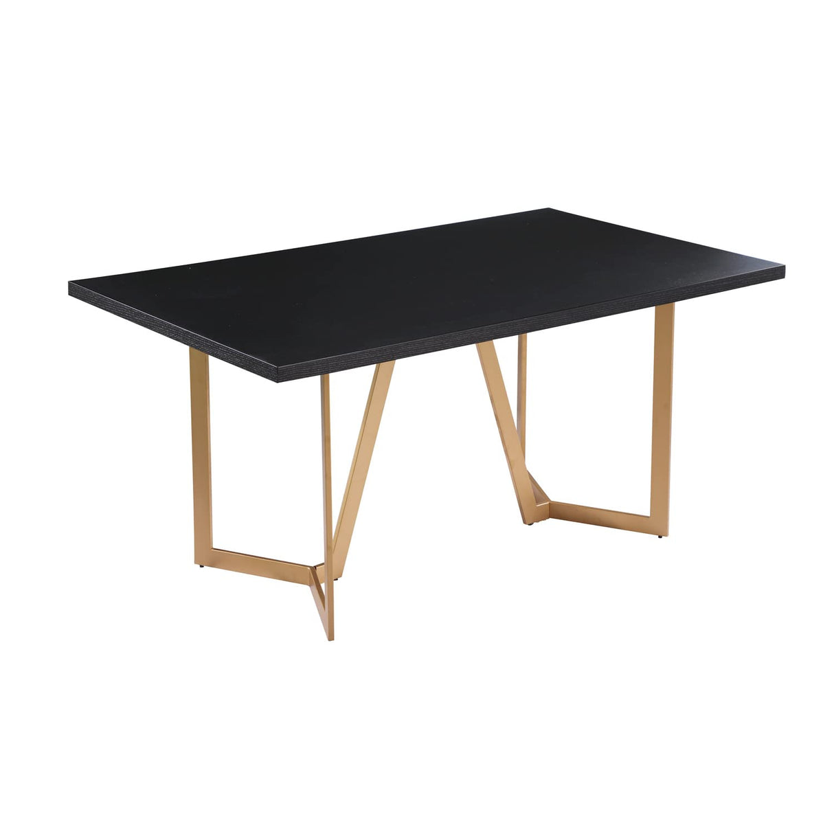 Best Master Furniture Avery Mid Century Modern Rectangular Dining Table, Black