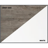 6-Shelf Modern Wood Storage Cube Bookcase, Square Organizer Cubby, White/Driftwood