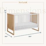 Toddler Convertible Crib | Sustainable Non-Toxic Materials | 3 Adjustable Heights