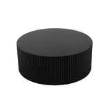 Black Round Coffee Table Modern Side Table End Table for Living Room, Wood Circle Drum Coffee Table Contemporary Living Room End Table Side Table, Matte Black (ø35.4'' x 13.7'')