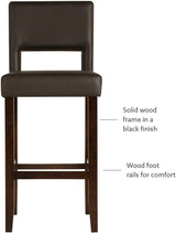 Vega Espresso Brown Barstool, 19" W x 20" D x 44.5" H