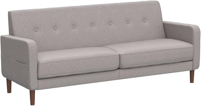 ADAIR Mid-Century Modern Loveseat / Sofa / Couch with Armrest Pockets