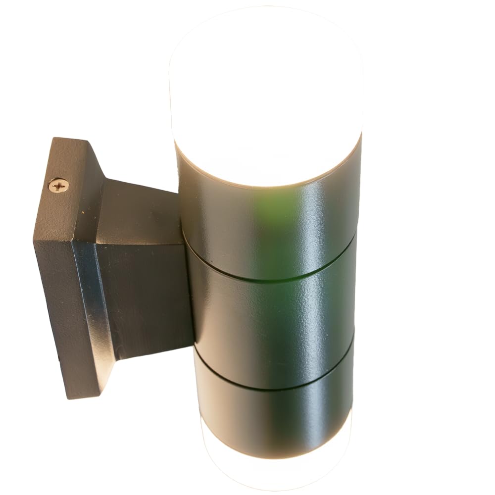 12V Cast Brass Up/Down Outdoor Sconce (Black)