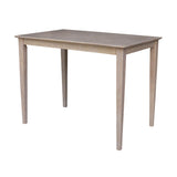 Solid Wood Top Table - Counter Height, Washed Gray Taupe