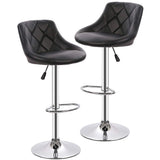 Counter Height Bar Stools Set of 2 Barstools Swivel Stool Height Adjustable Bar Chairs