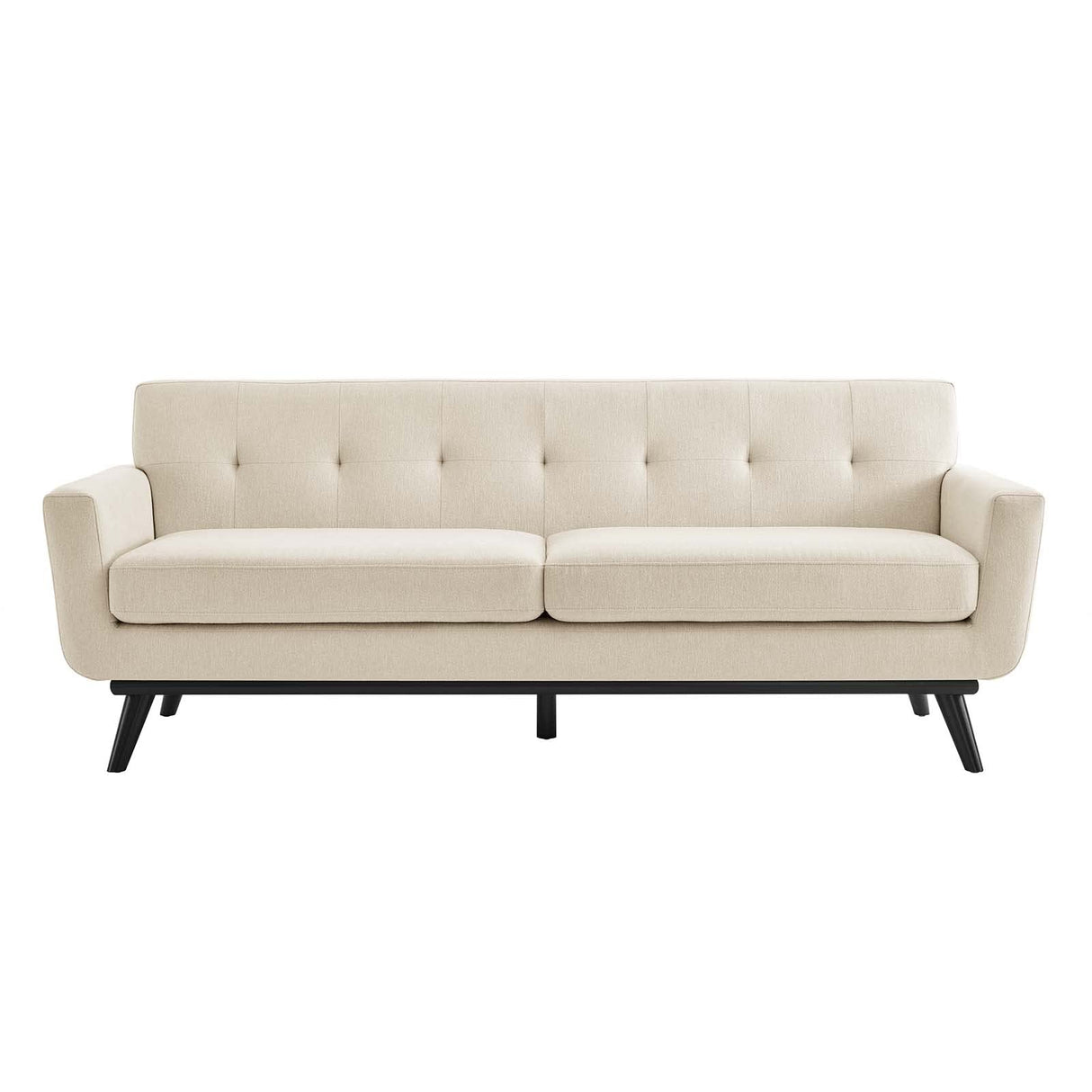 Engage Herringbone Fabric Sofa, Beige