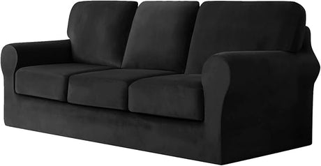 7 Piece Ektorp Sofa Cover Stretch, for 1 Base Cover, 3 Seat Cushion Covers and 3