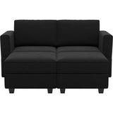 Modular Sectional Sofa with Reversible Chaise L Shaped Couch with Ottoman Modular