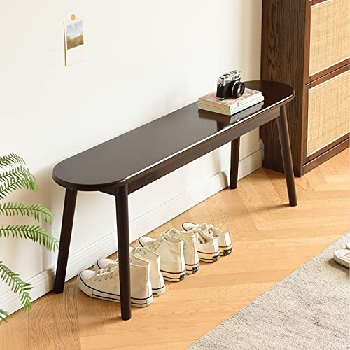 Entryway Bench, Solid Wood Dining Bench, Midcentury End of Bed Bench