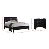 Briana Queen Bed 5-Piece Set, Black