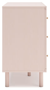 Signature Design by Ashley Wistenpine Modern 6-Drawer Dresser with Safety Stop, Pink
