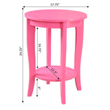 American Heritage Round End Table, Pink